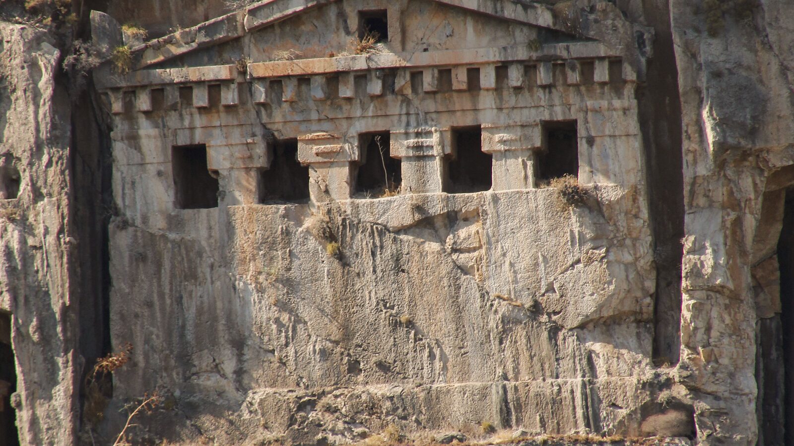 One of the Kaunos rock tombs, close up
